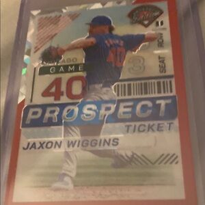 Prospect Ticket Card with Blue and Red Accents